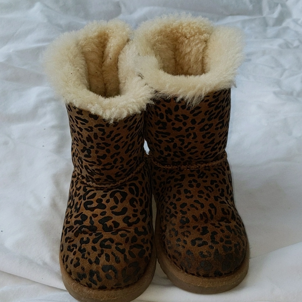 Gently worn Leppard print UGG boots